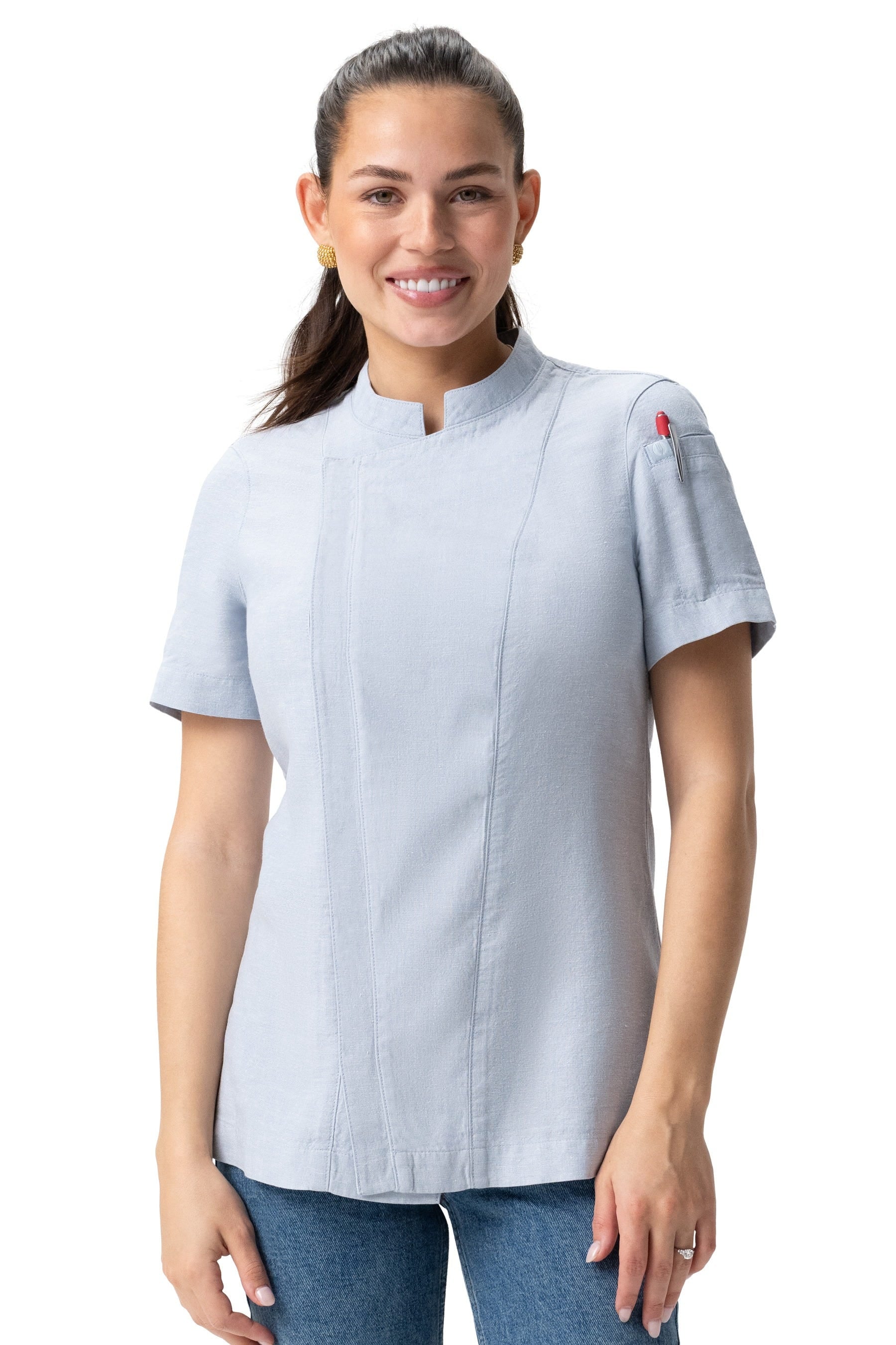Cardiff卡地夫 天絲麻廚師服(女版)