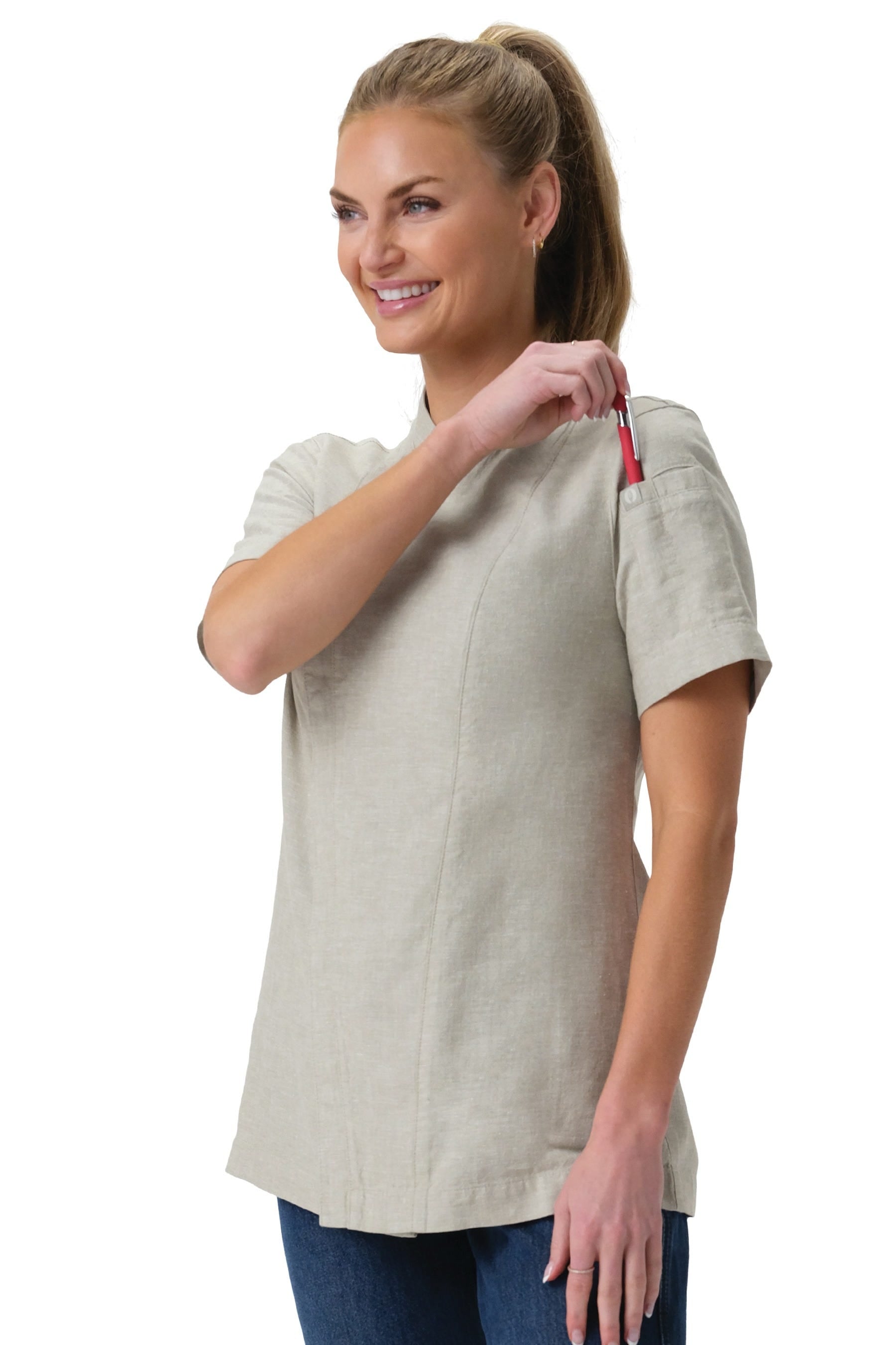 Cardiff卡地夫 天絲麻廚師服(女版)