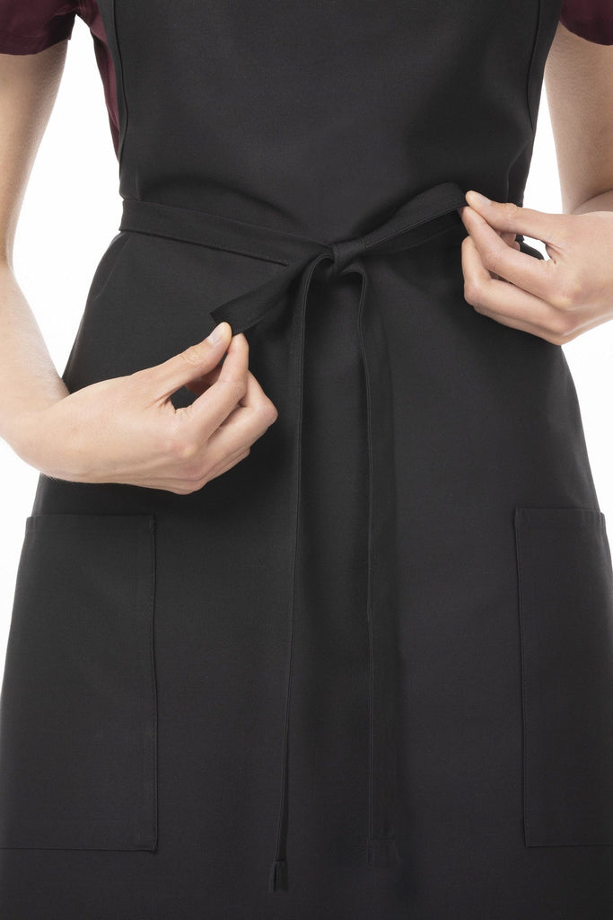 雙側口袋連身圍裙