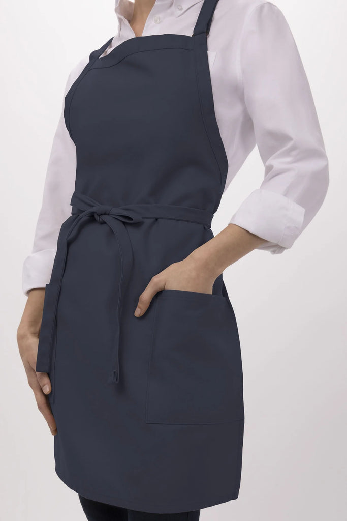 雙側口袋連身圍裙