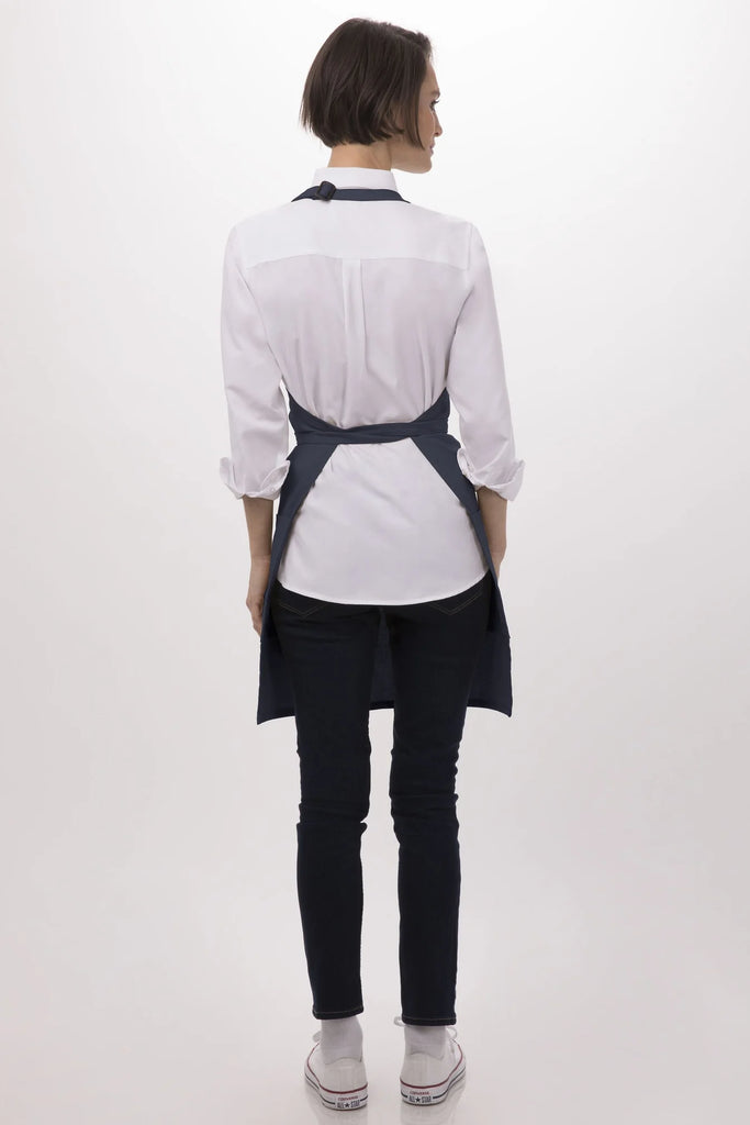 雙側口袋連身圍裙