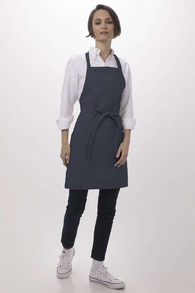 雙側口袋連身圍裙