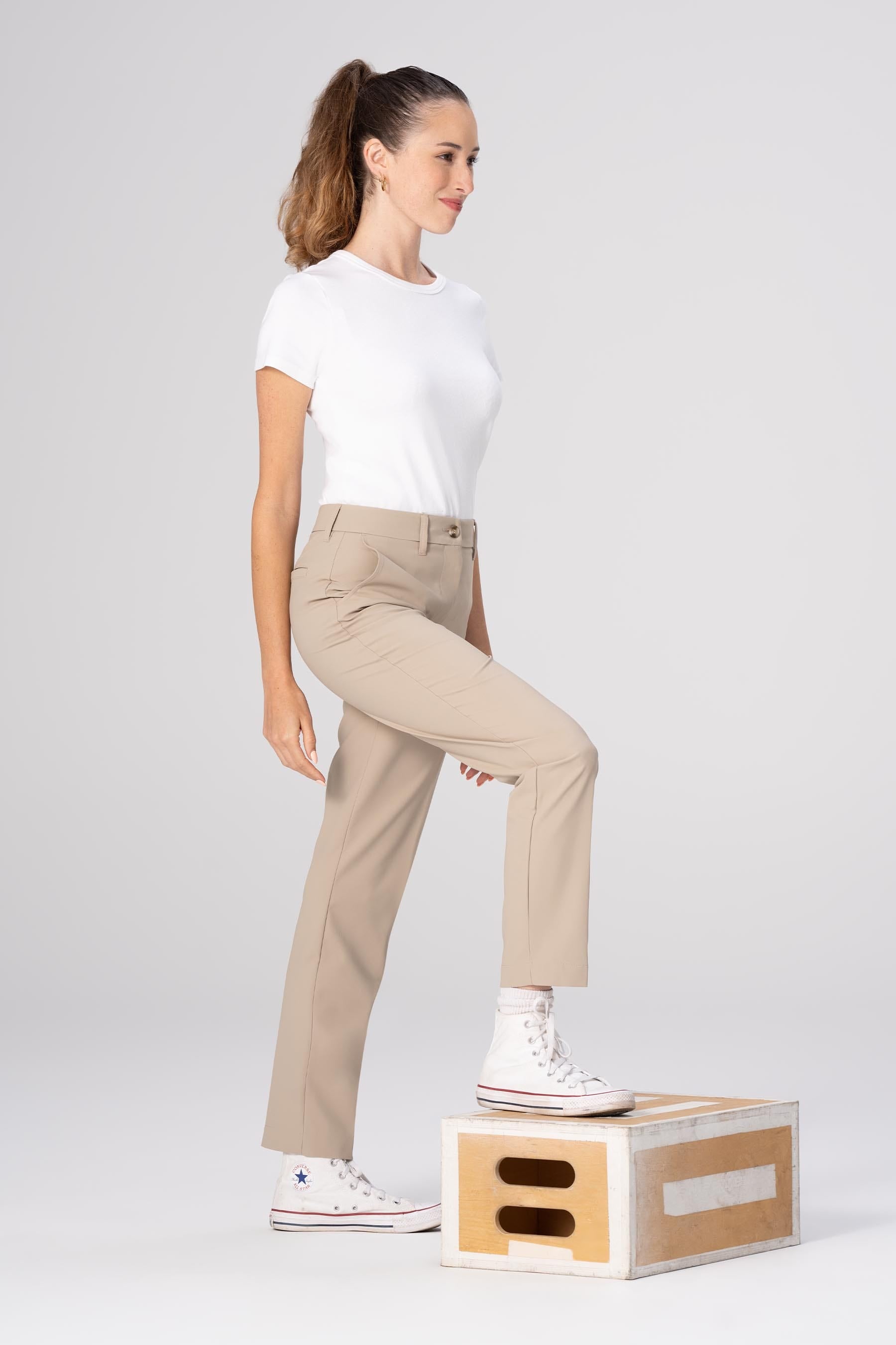 女版抗皺彈力奇諾褲 Chino Poly Stretch Pants