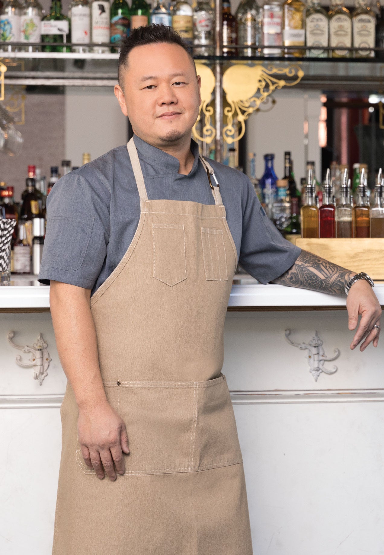 Austin奧斯汀丹寧連身圍裙